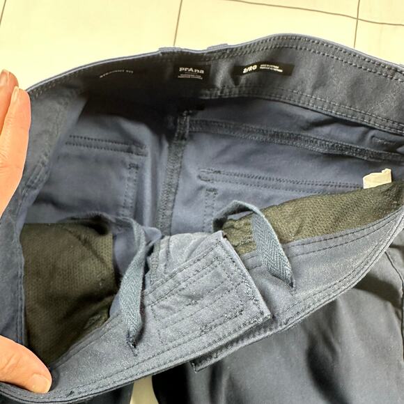 Prana Pants Womens 2 Regular Navy Blue Halle Straight Water Repellent Nylon Trek - Picture 6 of 12